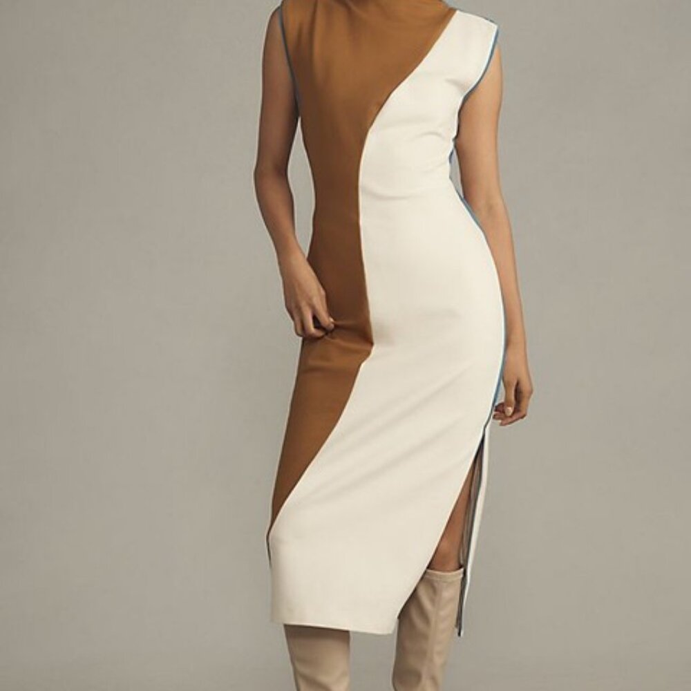 Maeve Muscle Colorblock Midi Dress